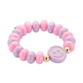 Armband Smiley                  Roze-Lila