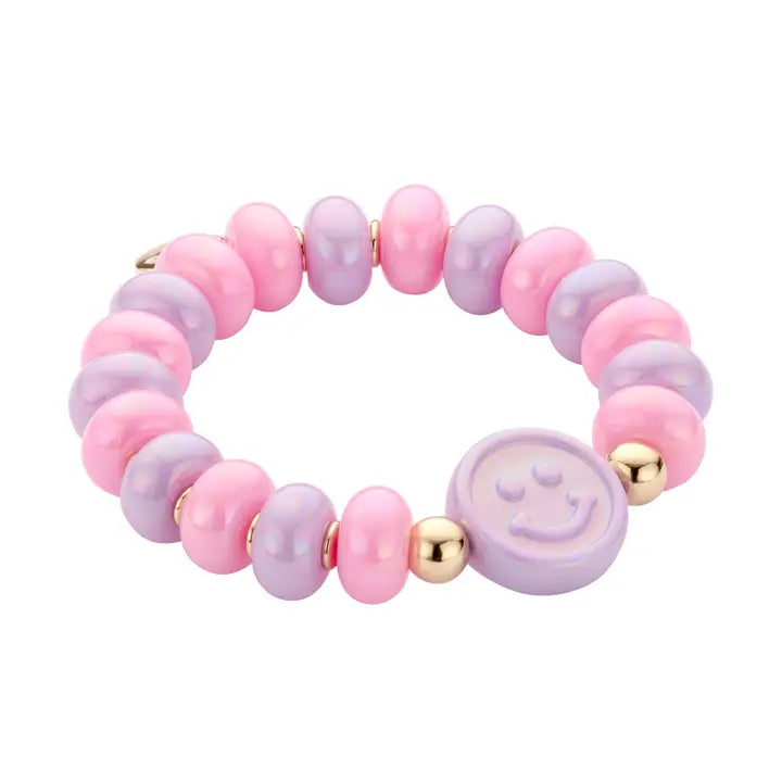 Armband Smiley                  Roze-Lila