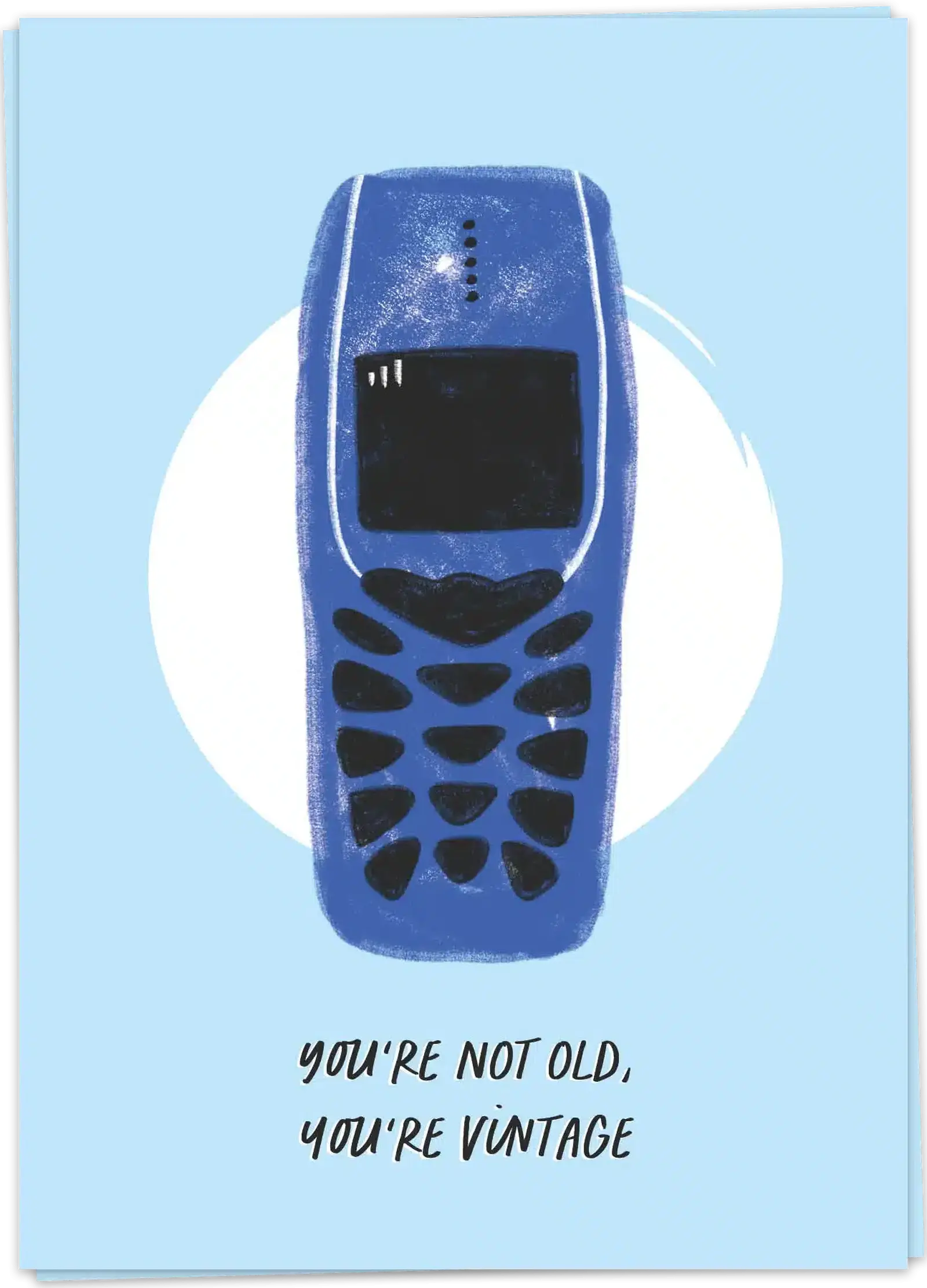 KB-HB80-kaart-blanche-wenskaart-vintage-phone-birthday-single