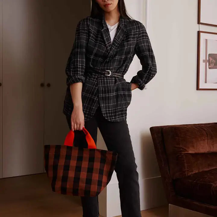 TAS TINA GROOT VICHY GEMBER
