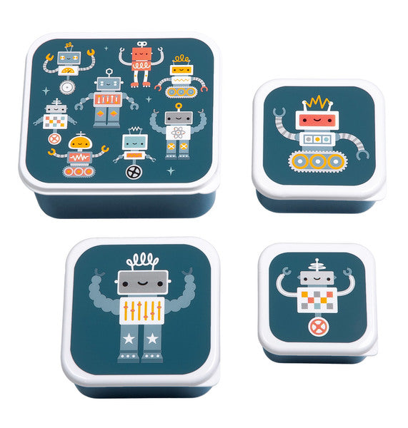 Lunch & snack box set: Robots