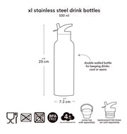 XL RVS drinkfles: Prinsessen