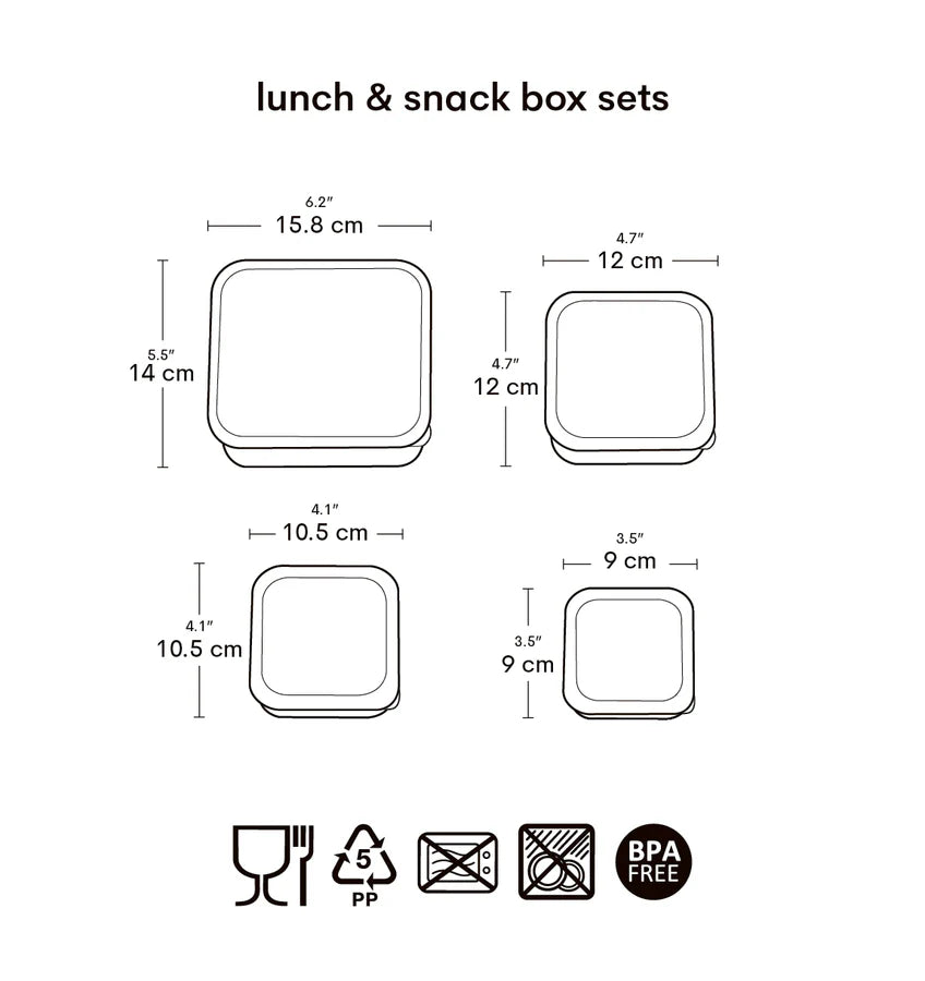 Lunch & snack box set: Robots