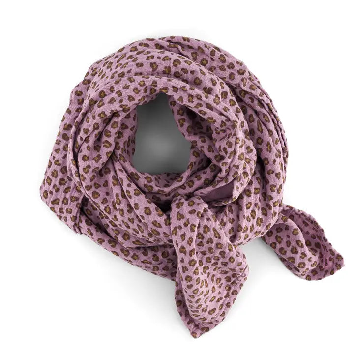 Bianca Muslin Swaddle Mini Luipaard Lilac