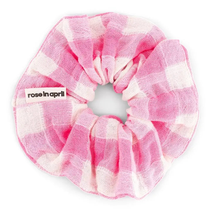 SCRUNCHIE GINGHAM NEONROZE